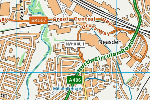 NW10 0UH map - OS VectorMap District (Ordnance Survey)