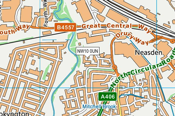 NW10 0UN map - OS VectorMap District (Ordnance Survey)