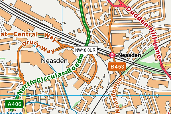 NW10 0UR map - OS VectorMap District (Ordnance Survey)