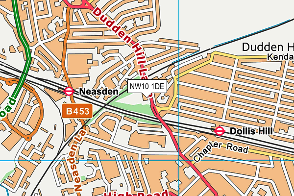 NW10 1DE map - OS VectorMap District (Ordnance Survey)