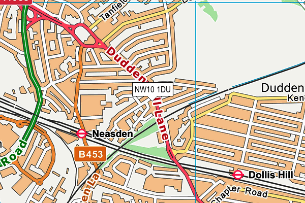 NW10 1DU map - OS VectorMap District (Ordnance Survey)