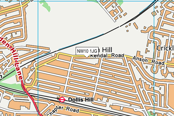 NW10 1JG map - OS VectorMap District (Ordnance Survey)