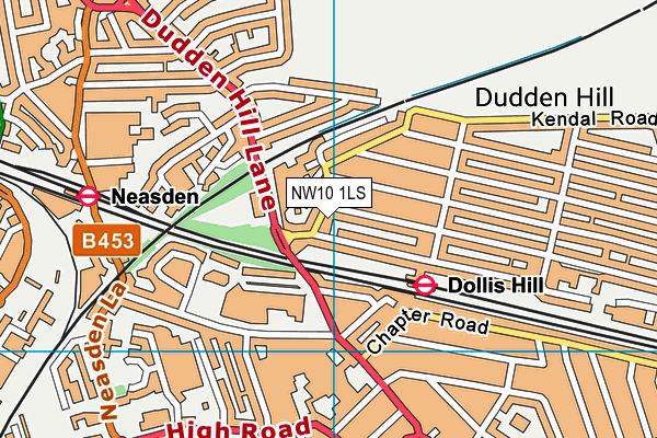 NW10 1LS map - OS VectorMap District (Ordnance Survey)