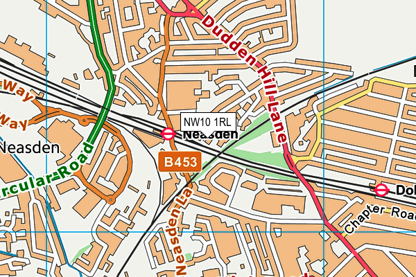 NW10 1RL map - OS VectorMap District (Ordnance Survey)
