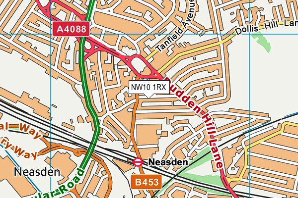 NW10 1RX map - OS VectorMap District (Ordnance Survey)