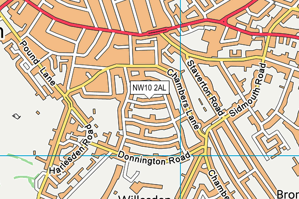 NW10 2AL map - OS VectorMap District (Ordnance Survey)