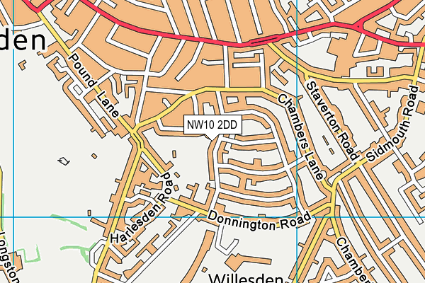 NW10 2DD map - OS VectorMap District (Ordnance Survey)