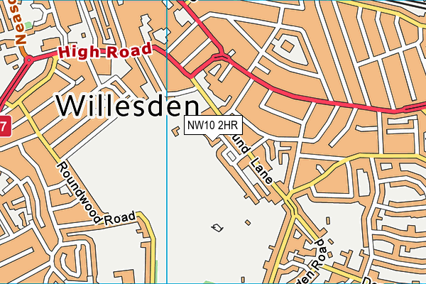 NW10 2HR map - OS VectorMap District (Ordnance Survey)
