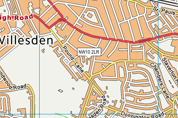 NW10 2LR map - OS VectorMap District (Ordnance Survey)