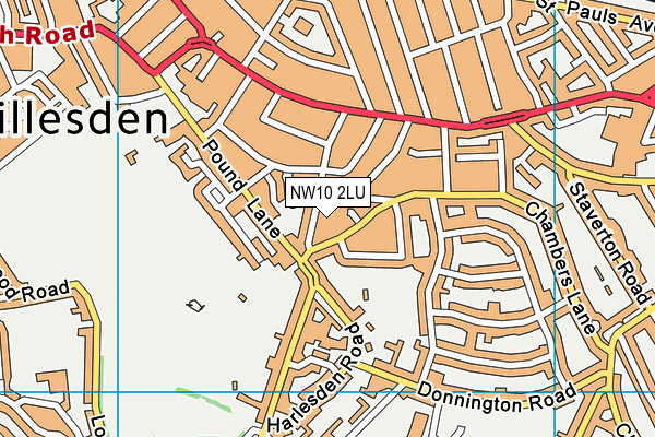 NW10 2LU map - OS VectorMap District (Ordnance Survey)