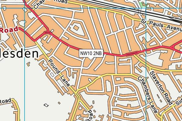 NW10 2NB map - OS VectorMap District (Ordnance Survey)