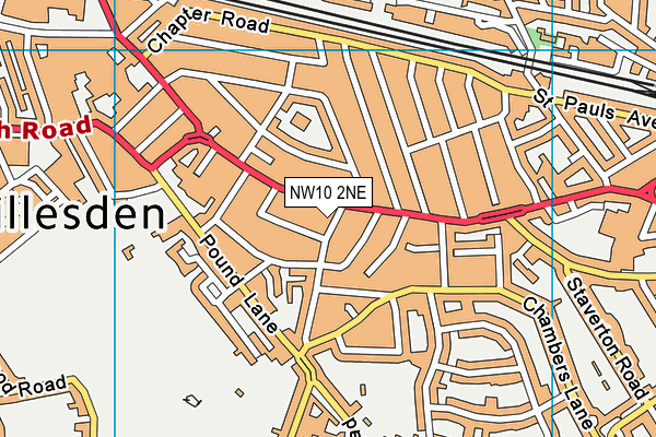 NW10 2NE map - OS VectorMap District (Ordnance Survey)