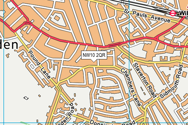NW10 2QR map - OS VectorMap District (Ordnance Survey)