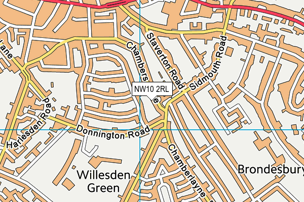 NW10 2RL map - OS VectorMap District (Ordnance Survey)