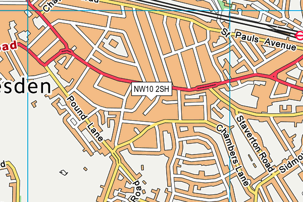 NW10 2SH map - OS VectorMap District (Ordnance Survey)