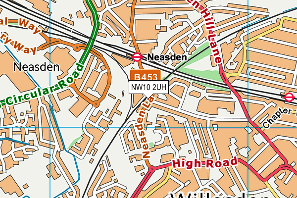 NW10 2UH map - OS VectorMap District (Ordnance Survey)