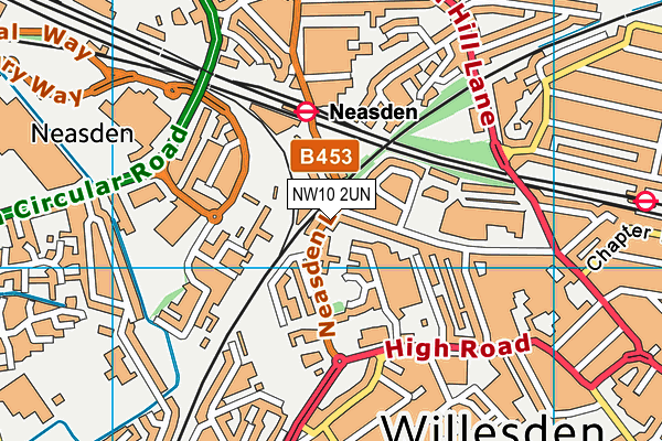 NW10 2UN map - OS VectorMap District (Ordnance Survey)