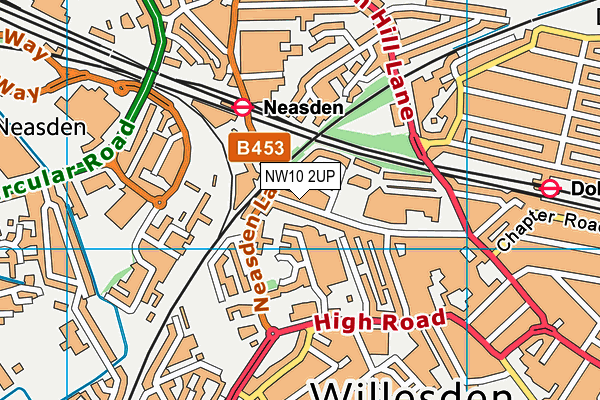 NW10 2UP map - OS VectorMap District (Ordnance Survey)