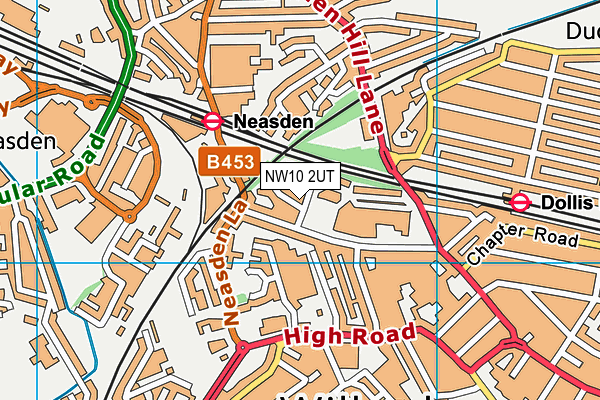 NW10 2UT map - OS VectorMap District (Ordnance Survey)