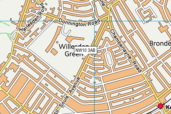 King Edward Vii Recreation Ground map (NW10 3AB) - OS VectorMap District (Ordnance Survey)