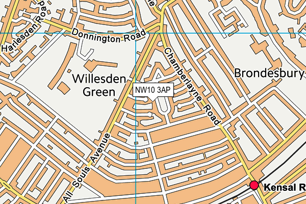 NW10 3AP map - OS VectorMap District (Ordnance Survey)