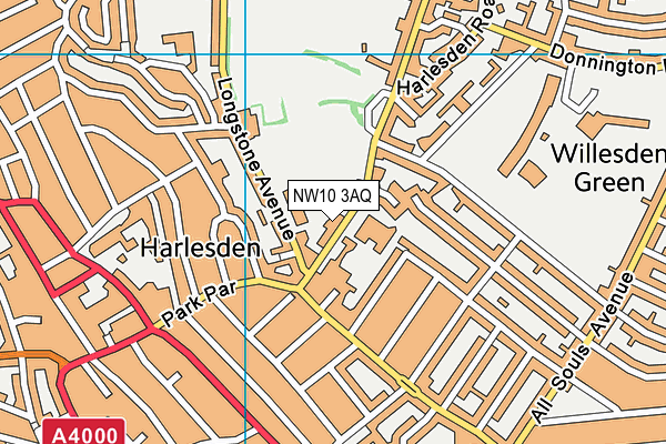 NW10 3AQ map - OS VectorMap District (Ordnance Survey)