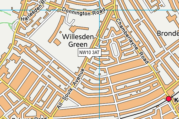 NW10 3AT map - OS VectorMap District (Ordnance Survey)