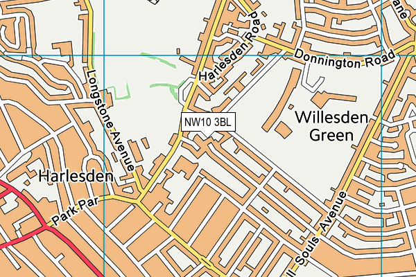 NW10 3BL map - OS VectorMap District (Ordnance Survey)