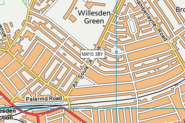 NW10 3BY map - OS VectorMap District (Ordnance Survey)