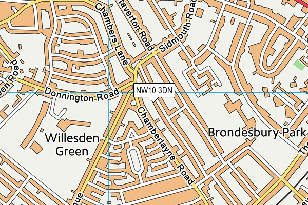 NW10 3DN map - OS VectorMap District (Ordnance Survey)
