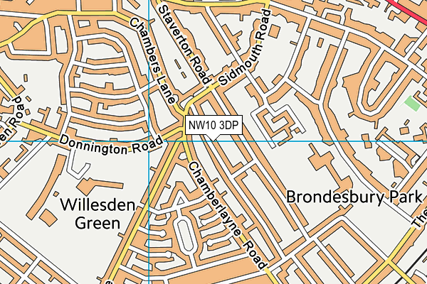 NW10 3DP map - OS VectorMap District (Ordnance Survey)