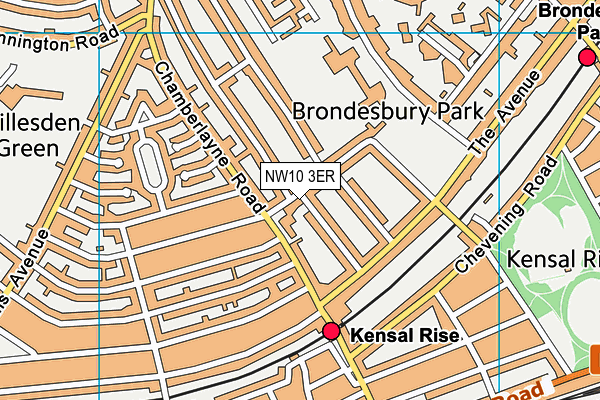 NW10 3ER map - OS VectorMap District (Ordnance Survey)