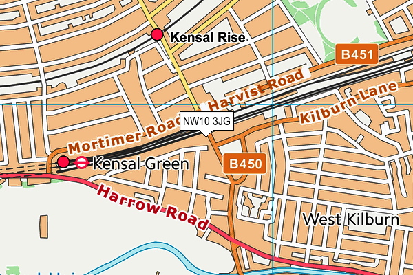 NW10 3JG map - OS VectorMap District (Ordnance Survey)