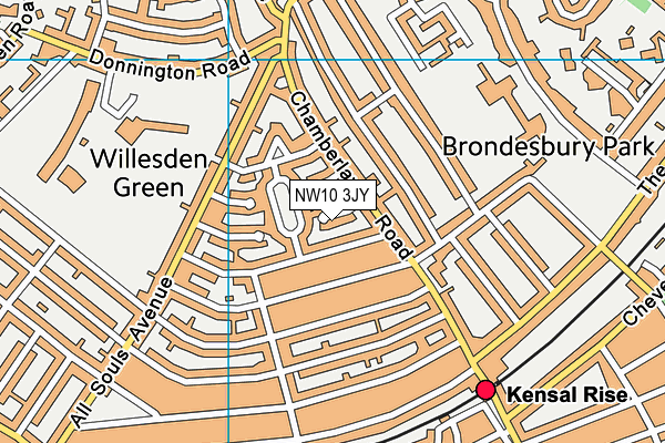 NW10 3JY map - OS VectorMap District (Ordnance Survey)