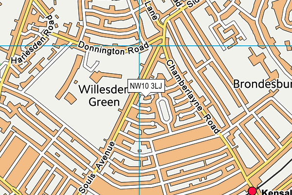 NW10 3LJ map - OS VectorMap District (Ordnance Survey)