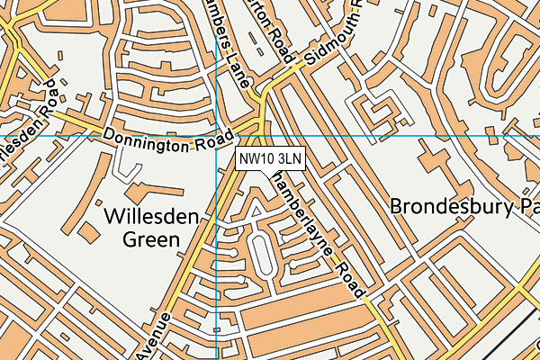 NW10 3LN map - OS VectorMap District (Ordnance Survey)