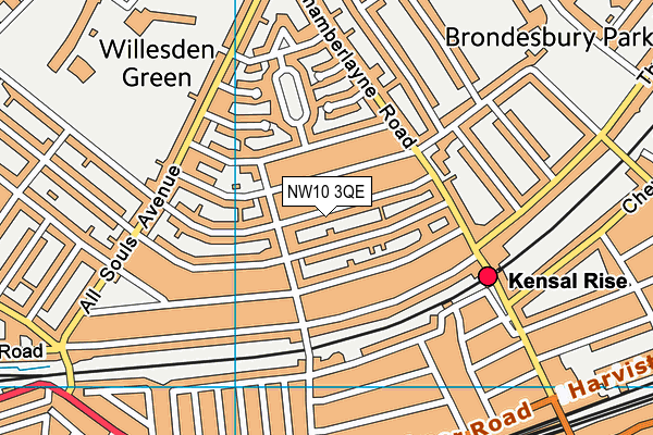 NW10 3QE map - OS VectorMap District (Ordnance Survey)