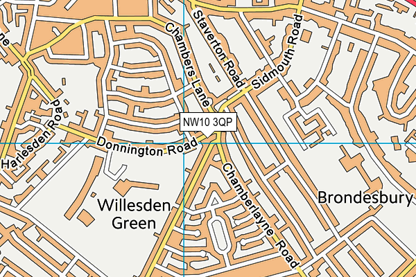 NW10 3QP map - OS VectorMap District (Ordnance Survey)