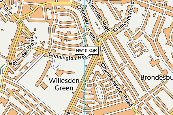 NW10 3QR map - OS VectorMap District (Ordnance Survey)
