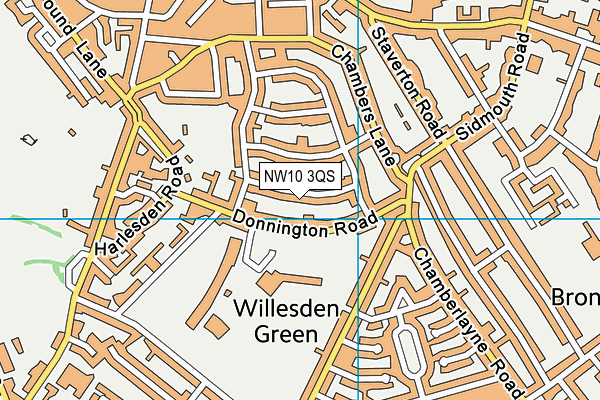 NW10 3QS map - OS VectorMap District (Ordnance Survey)
