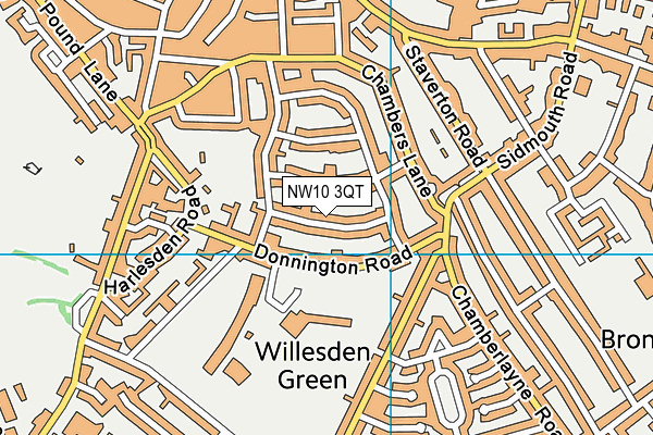 NW10 3QT map - OS VectorMap District (Ordnance Survey)
