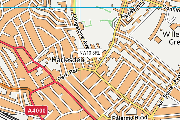NW10 3RL map - OS VectorMap District (Ordnance Survey)