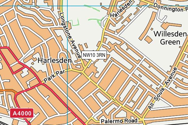 Newman Catholic College map (NW10 3RN) - OS VectorMap District (Ordnance Survey)