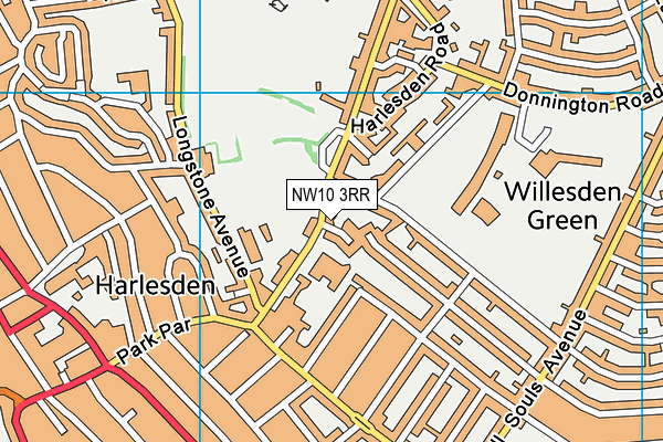 NW10 3RR map - OS VectorMap District (Ordnance Survey)