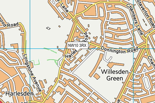 NW10 3RX map - OS VectorMap District (Ordnance Survey)