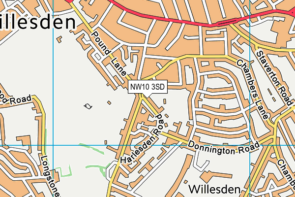 NW10 3SD map - OS VectorMap District (Ordnance Survey)