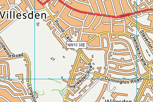 NW10 3SE map - OS VectorMap District (Ordnance Survey)