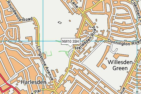 NW10 3SH map - OS VectorMap District (Ordnance Survey)