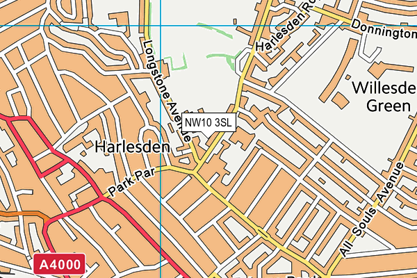 NW10 3SL map - OS VectorMap District (Ordnance Survey)