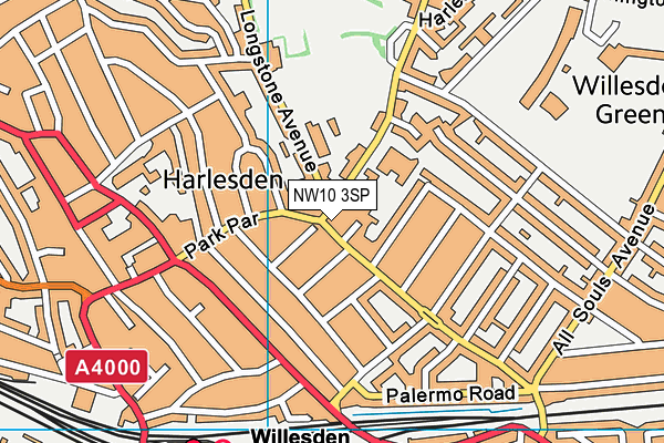 NW10 3SP map - OS VectorMap District (Ordnance Survey)